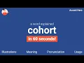 COHORT - Meaning and Pronunciation