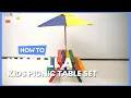 How to Install the 4-Seat Outdoor Kids Picnic Table Bench Set