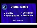 Visual Basic Programming - User Inputs with ListBox Radio Button Check Box Group Box