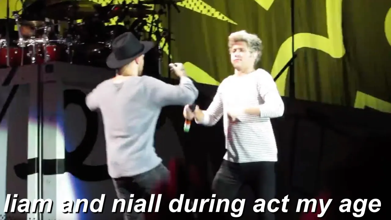 one direction » liam and niall being chaotic during act my age