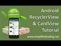 Android RecyclerView and CardView Tutorial
