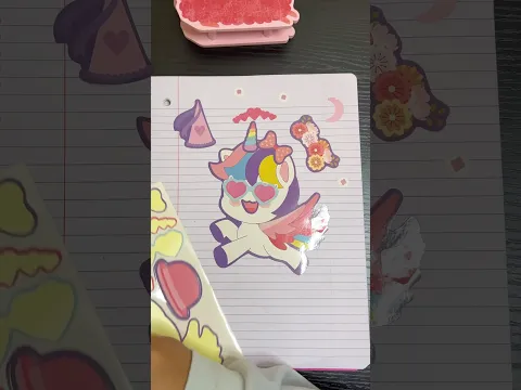 Los unicornios con stikers #art #diy #kawaii #diycosplay