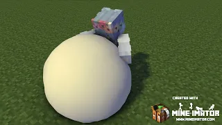 She is eating cake human minecraft animtion part15