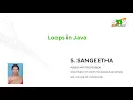 Loops in Java Object Oriented Programming SNS Institutions