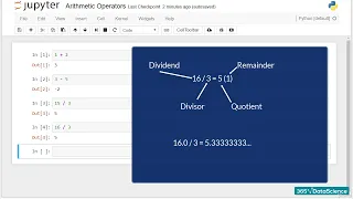 105 Using Arithmetic Operators in Python BASIC PYTHON SYNTAX DATA SCIENCE TUTORIAL BEGINNER COURSE