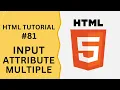 HTML Tutorial - Input Attribute multiple in Input Field Programming For Beginners