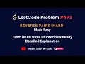 Reverse Pairs LeetCode 493 Optimized Merge Sort Solution C