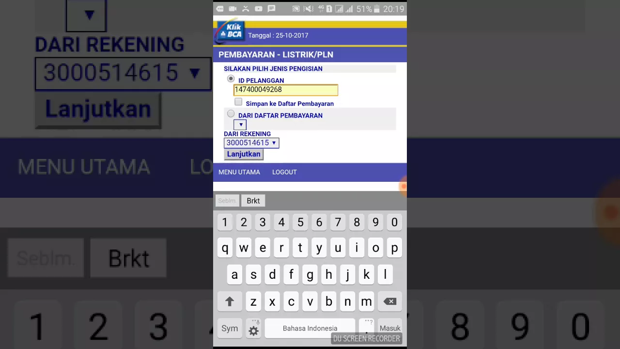 contoh isi pusa menggunakan internet banking. cara transfer uang dari internet banking bank bca klik. 