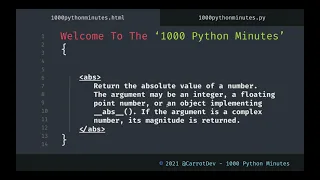 1000 Python Minutes - ABS Function