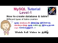 Mysql tutorial for beginners in tamil Create and copy a table from one db to another db table