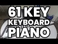 61-Key Semi Weighted Keyboard Piano with Lighted Keys USB-MIDI Foldable Electric Piano for Begin