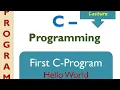 Lecture 5 15 Our First C program English Lecture Hello World Hello world in C Program