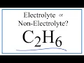 Is C2H6 Ethane an Electrolyte or Non-Electrolyte
