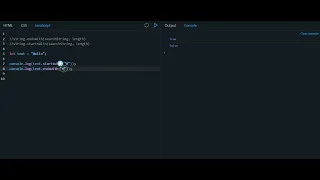 StartsWith and endsWith strings methods in javaScript
