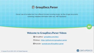Introduction to GroupDocs Parser