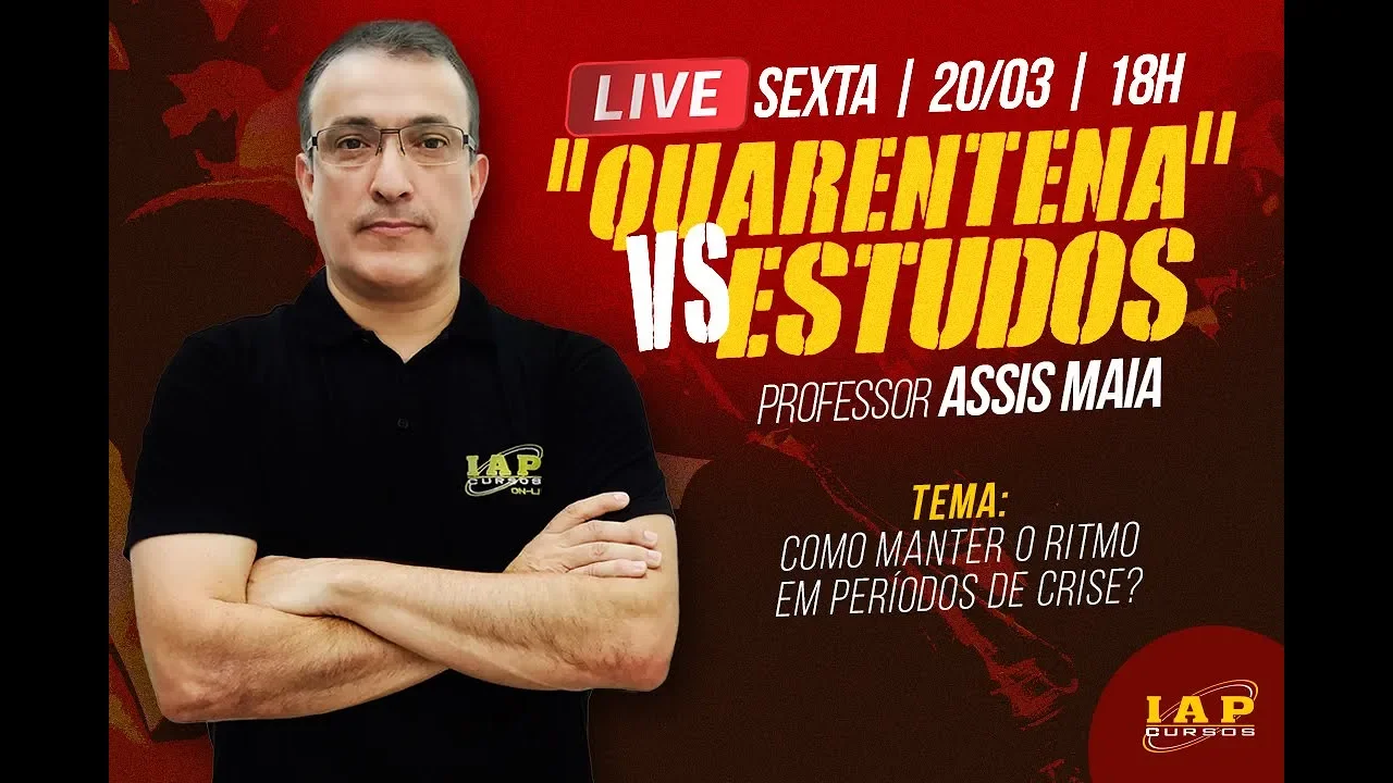 LIVE - DISTANCIAMENTO SOCIAL VS ESTUDOS