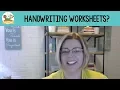 Handwriting Worksheets for Preschool