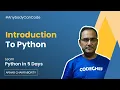 Introduction to Python Python Tutorial for Beginners Arnab Sir CodeChef