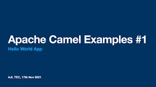 Apache Camel Hello World Example