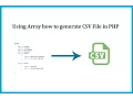 Using Array how to generate CSV File in PHP