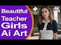 Lagu Beautiful Teacher Girls  #4K #AiArt #LookBook