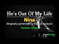 Lagu He's Out Of My Life - Nina ( Karaoke Version)