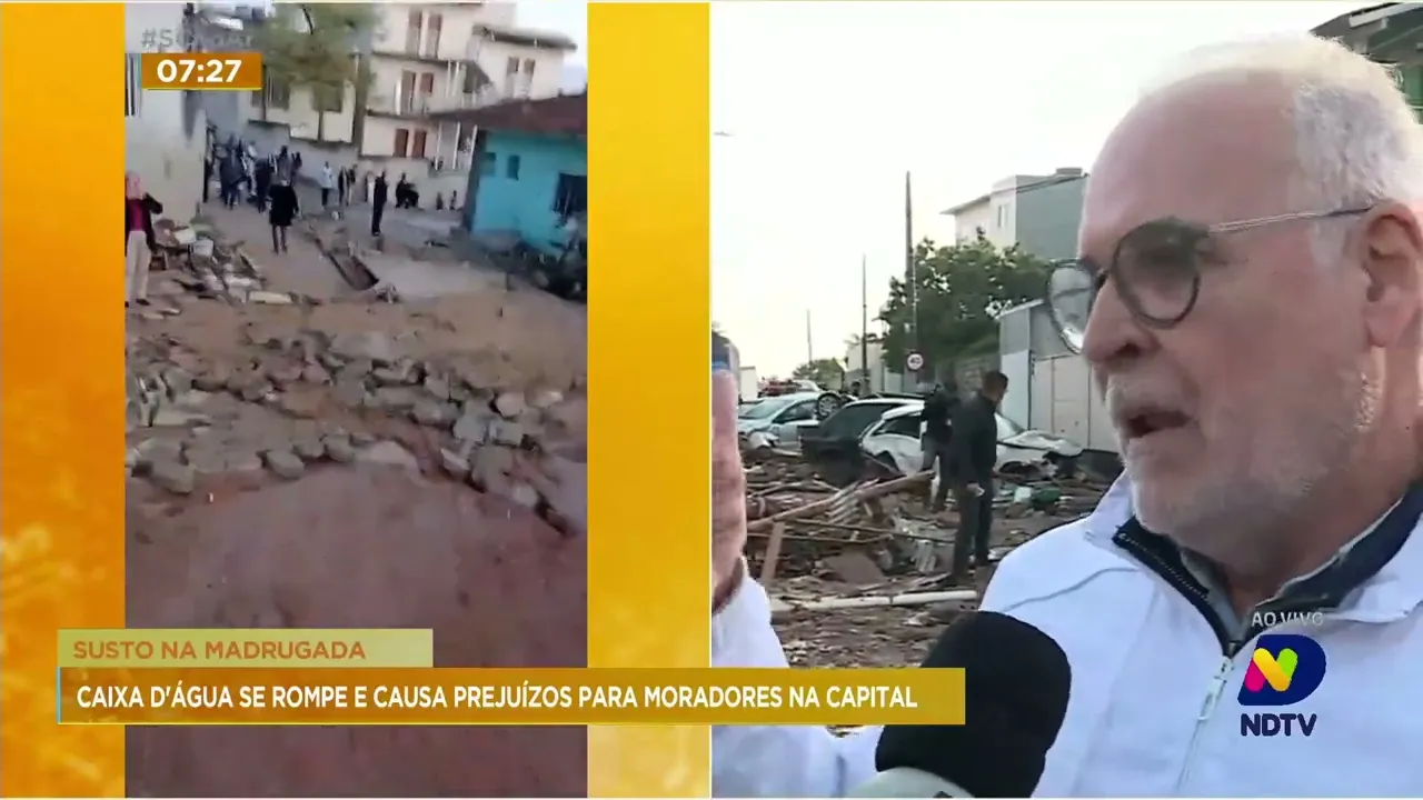 Presidente da Casan fala do rompimento da adutora que rompeu durante a madrugada