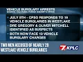 Two Lake Charles men accused of nearly 20 Westlake vehicle burglaries