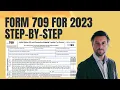 IRS Form 709 Gift Tax Return - Simple Example for 2023