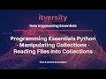Programming Essentials Python - Manipulating Collections