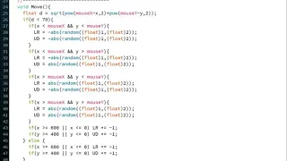 Processing3 java code bounce balls