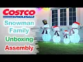 Costco Snowman Family Christmas Decor Unboxing Assembly