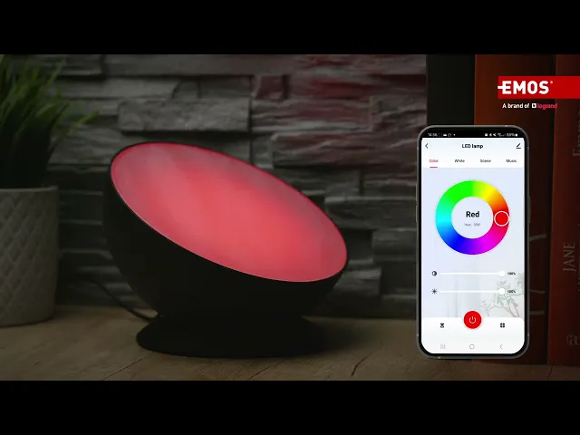 Спот LED Ø175 7W RGBW 330lm димируем 20000h IP20 бял Wi-Fi GoSmart EMOS с управление от мобилен телефон.