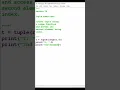 how to access tuple element using index in python