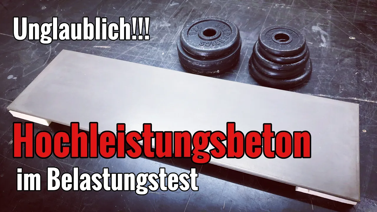Wahnsinn! Eine 5 mm starke Platte aus Hochleistungsbeton im Belastungstest