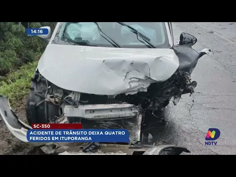 Acidente de trânsito deixa quatro feridos em Ituporanga