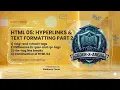 HTML 05 Hyperlinks Text Formatting Part 2 Core Development Fundamentals