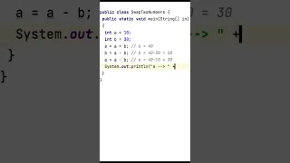 SWAP NUMBERS WITHOUT TEMP VARIABLE IN JAVA