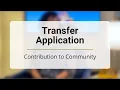 Transfer Application Contribution to Community