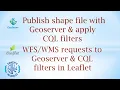 Publish shape file with Geoserver requests to Geoserver in Leaflet apply CQL filters