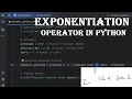 Exponentiation Operator in Python Power Operator Hindi Urdu