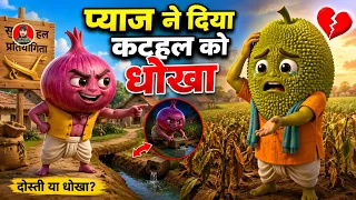 प्याज़ ने दिया कटहल को धोखा 😱 | दोस्ती और विश्वासघात की भावुक कहानी | Vegetable Village Story  Hindi