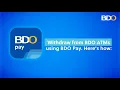 How to Wit raw via QR using BDO Pay