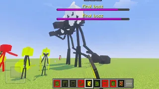 Stick War Legacy the Bosses Minecraft Bedrock PE Addon v1 - All Mods Gameplay Android Ios