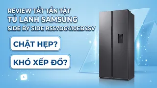 Tủ lạnh Side by Side liệu có đáng mua hơn tủ lạnh 4 cánh? | Samsung Bespoke AI RS57DG410EB4SV 578L