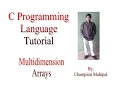 C Programming Language Tutorial 33 Multidimensional Arrays