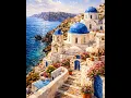 Santorini Wall Art Mediterranean Home Decor Printable Art Inspiration