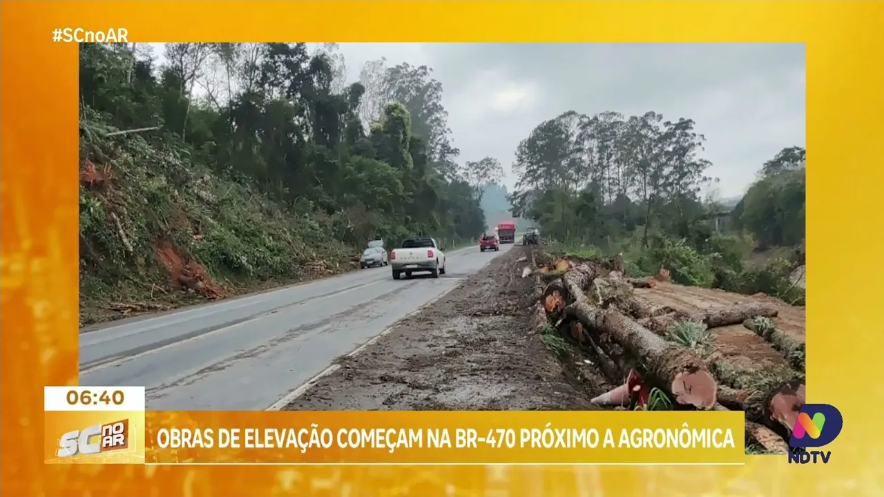 Obras de elevação começa na BR-470 próximo a Agronômica