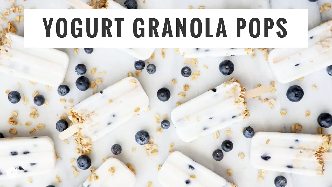 Yogurt & Granola Breakfast Popsicles   Healthy Grocery Girl