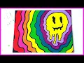 How To Paint A TRIPPY Dripping Smiley Face two art